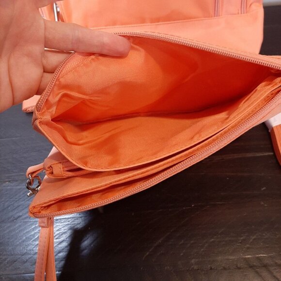 3/$20 Ganz Beyond A Bag Urban E Reader Tote Bag Cantaloupe Orange Bonus Wristlet - Picture 11 of 16
